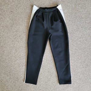 H&M Black Legging with White Side Stripes Size 8